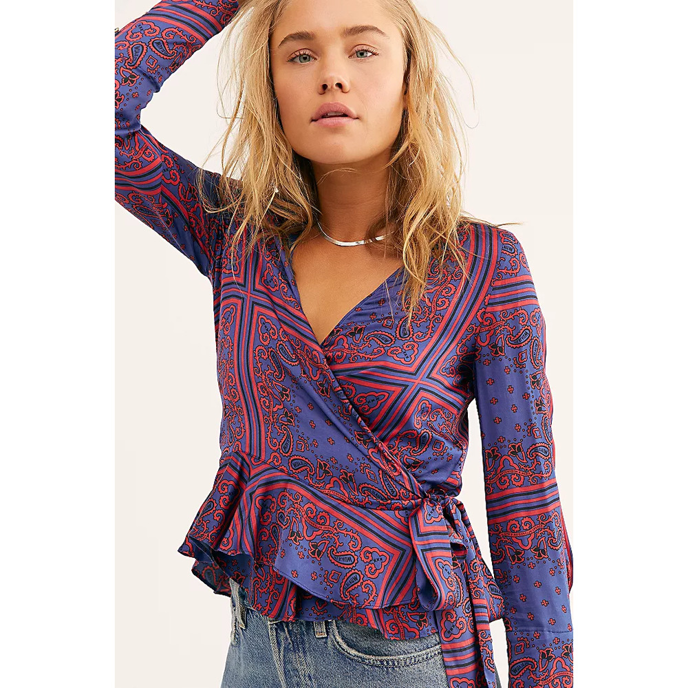 Scotch & Soda Multi Print Wrap Top - image 1